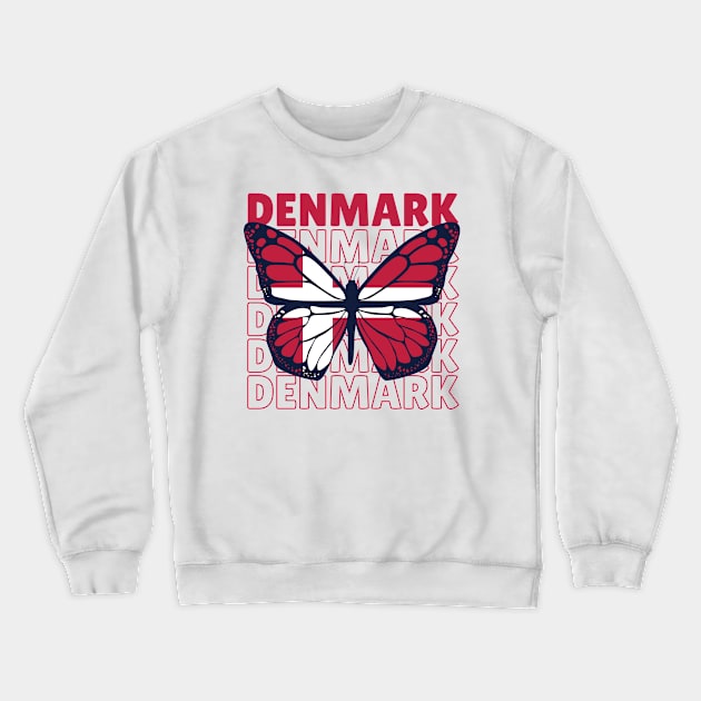 I Love Denmark // Danish Flag // Danish Pride Crewneck Sweatshirt by SLAG_Creative